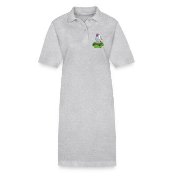 Cuisson dans un bol de cuisson licorne - Robe polo bio PAIGER Stanley/Stella Femme - gris chiné - Devant