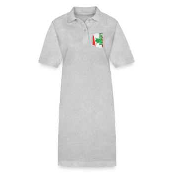 Drapeau vertical du Liban, I Love Lebanon - Robe polo bio PAIGER Stanley/Stella Femme - gris chiné - Devant