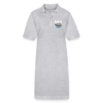 PILL PUSHER PRO - KRANKENSCHWESTER GESCHENK - Stanley/Stella Frauen Bio-Polokleid PAIGER - Grau meliert - Vorne