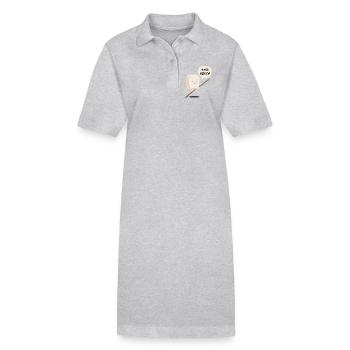 Sweet Marshmallow dit - Ayez pitié ! - Robe polo bio PAIGER Stanley/Stella Femme - gris chiné - Devant