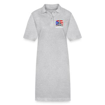 Symbole Taino Boricua Cemi - Robe polo bio PAIGER Stanley/Stella Femme - gris chiné - Devant