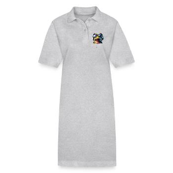 Grenouille Petit Crapaud Grenouille Grenouille Prince Grenouilles - Robe polo bio PAIGER Stanley/Stella Femme - gris chiné - Devant