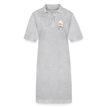 Grill Duck Rubber Duck Barbecue Grillades - Robe polo bio PAIGER Stanley/Stella Femme - gris chiné - Devant