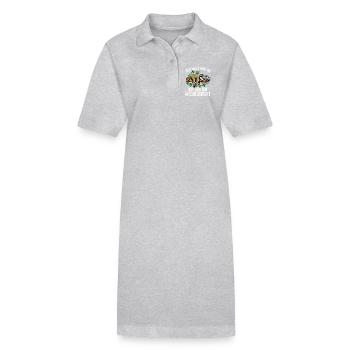 La volonté était là, je l’ai renvoyé - Robe polo bio PAIGER Stanley/Stella Femme - gris chiné - Devant