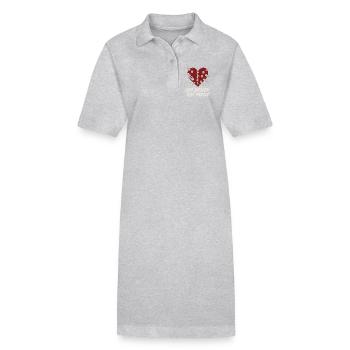Piercing Addict Body Mod Enthusiast - Robe polo bio PAIGER Stanley/Stella Femme - gris chiné - Devant