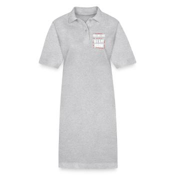 Se sentir comme dans ma chambre - Robe polo bio PAIGER Stanley/Stella Femme - gris chiné - Devant
