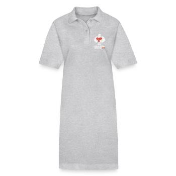 Funny Bench Press Meme Spot Me Bro Powerlifting - Stanley/Stella PAIGER Organic Women’s Polo Dress - heather grey - Front