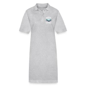 L’aventure est là-bas Tueurs en série - Robe polo bio PAIGER Stanley/Stella Femme - gris chiné - Devant