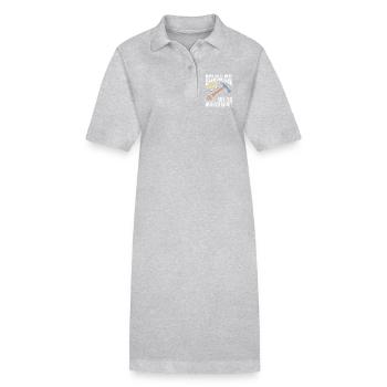 Wenn ich es nicht reparieren kann, ist es kaputt - Stanley/Stella Frauen Bio-Polokleid PAIGER - Grau meliert - Vorne