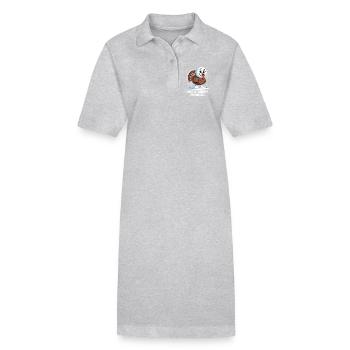 Weihnachtliches Kein Truthahn for dinner - Stanley/Stella Frauen Bio-Polokleid PAIGER - Grau meliert - Vorne