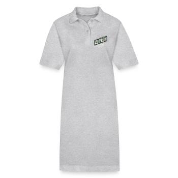 Too early to be productive - Stanley/Stella PAIGER Organic Women’s Polo Dress - heather grey - Front