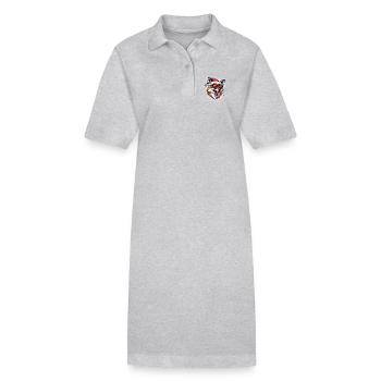 Renard Noël Drôle - Robe polo bio PAIGER Stanley/Stella Femme - gris chiné - Devant