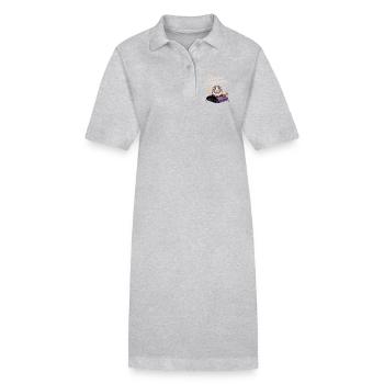 Minuscule mais cochon d’Inde - Robe polo bio PAIGER Stanley/Stella Femme - gris chiné - Devant