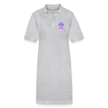 Je suis le paysage urbain - Cerveau néon - Robe polo bio PAIGER Stanley/Stella Femme - gris chiné - Devant