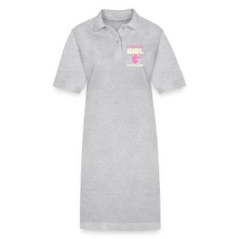 Fille adore l’airsoft – Ne jamais sous-estimer - Robe polo bio PAIGER Stanley/Stella Femme - gris chiné - Devant