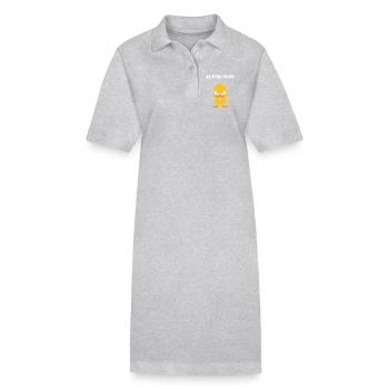 Rebel Duck I Don't Care - Stanley/Stella PAIGER Organic Women’s Polo Dress - heather grey - Front