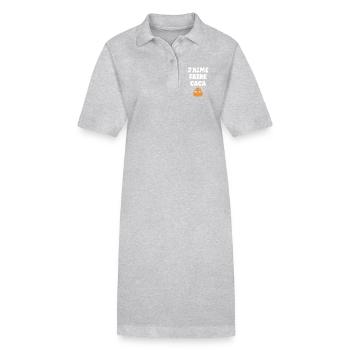 caca - Robe polo bio PAIGER Stanley/Stella Femme - gris chiné - Devant