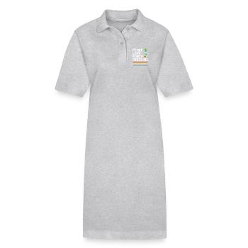 pansement - Robe polo bio PAIGER Stanley/Stella Femme - gris chiné - Devant