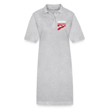 Lac de Constance - Robe polo bio PAIGER Stanley/Stella Femme - gris chiné - Devant