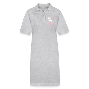 Reiten Aus Dem Weg Zum Stall Pferdemädchen Pferde - Stanley/Stella Frauen Bio-Polokleid PAIGER - Grau meliert - Vorne