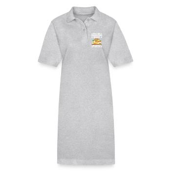 Plateau de charcuterie avec couvercle fromage et charcuterie - Robe polo bio PAIGER Stanley/Stella Femme - gris chiné - Devant