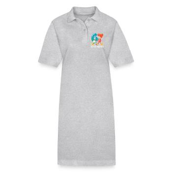Sechs und Sieben: Besser zusammen - Stanley/Stella Frauen Bio-Polokleid PAIGER - Grau meliert - Vorne