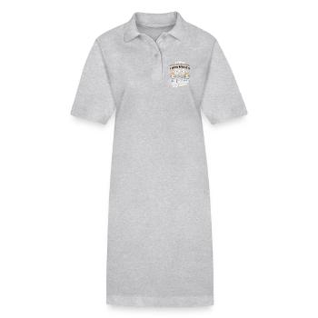 Carnaval déguisé en camion-citerne Bière costumée pour enterrement de vie de garçon - Robe polo bio PAIGER Stanley/Stella Femme - gris chiné - Devant