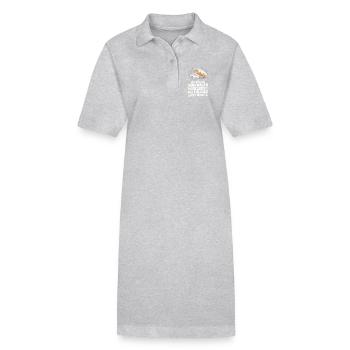 Carnaval déguisé en camion-citerne Bière costumée pour enterrement de vie de garçon - Robe polo bio PAIGER Stanley/Stella Femme - gris chiné - Devant