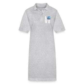 Rentiere Rentier - Stanley/Stella Frauen Bio-Polokleid PAIGER - Grau meliert - Vorne