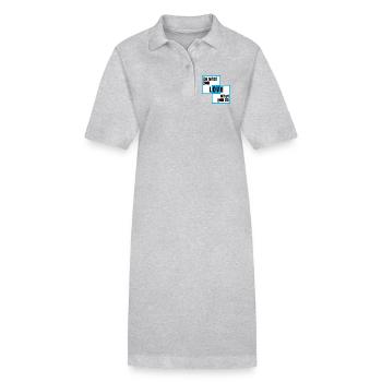 Fais ce que tu aimes, ce que tu fais - Robe polo bio PAIGER Stanley/Stella Femme - gris chiné - Devant