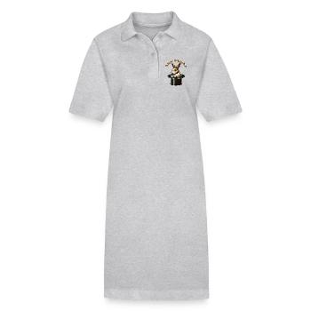 Rabbit in a Top Hat: Toddler Entertainer - Stanley/Stella PAIGER Organic Women’s Polo Dress - heather grey - Front
