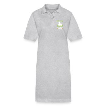 Chauffeur de bobsleigh LUGE ET BIÈRE C’EST POUR ÇA QUE JE SUIS LÀ - Robe polo bio PAIGER Stanley/Stella Femme - gris chiné - Devant