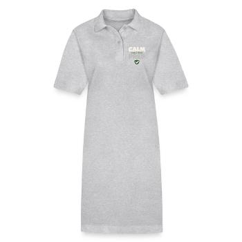 Le calme l’emporte sur la panique, le mode de vie, - Robe polo bio PAIGER Stanley/Stella Femme - gris chiné - Devant