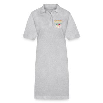 Briefträger LIEFERE PAKETE KEINE GESCHENKE - Stanley/Stella Frauen Bio-Polokleid PAIGER - Grau meliert - Vorne