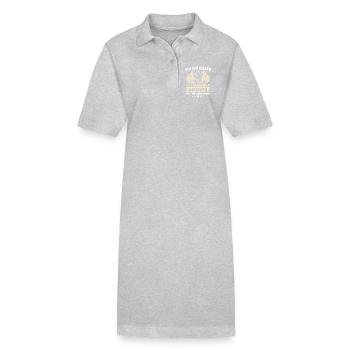 Dreher Sprüche - Stanley/Stella Frauen Bio-Polokleid PAIGER - Grau meliert - Vorne