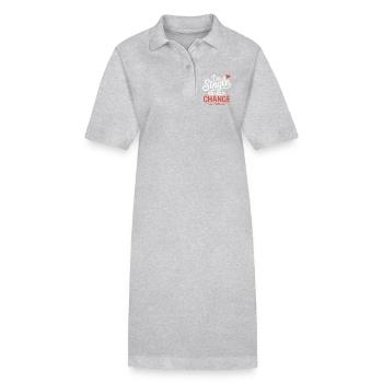 Single Sprüche Singles Lustiges Single Geschenk - Stanley/Stella Frauen Bio-Polokleid PAIGER - Grau meliert - Vorne