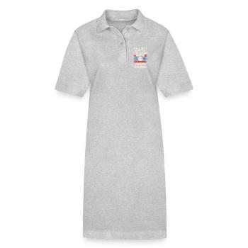 Laos Laotische Wurzel - Stanley/Stella Frauen Bio-Polokleid PAIGER - Grau meliert - Vorne