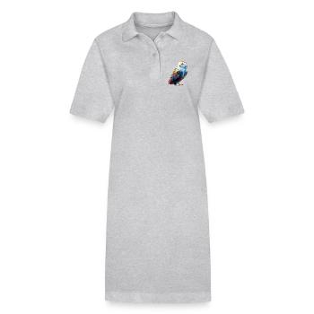 Chouette blanche Chouette Chouette Chouette Chouette Chouette Chouette des neiges - Robe polo bio PAIGER Stanley/Stella Femme - gris chiné - Devant