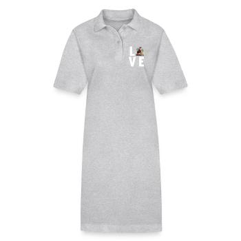 Lions de mer Lion de mer - Robe polo bio PAIGER Stanley/Stella Femme - gris chiné - Devant