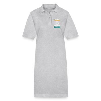 Opa ALTERSHEIM KANN WARTEN MUSS NACH BÜSUM Lustig - Stanley/Stella Frauen Bio-Polokleid PAIGER - Grau meliert - Vorne