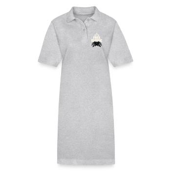 Tarantel Tarantel Halter Spinnenbesitzer - Stanley/Stella Frauen Bio-Polokleid PAIGER - Grau meliert - Vorne