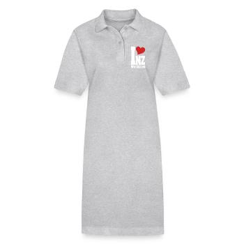 I Love New Zealand NZ Proud New Zealander - Stanley/Stella PAIGER Organic Women’s Polo Dress - heather grey - Front