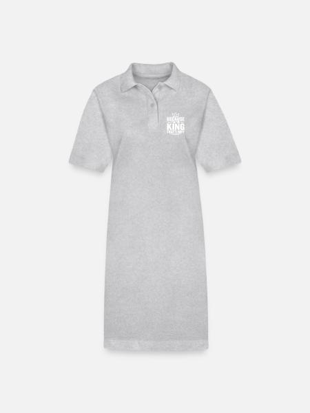 Weil ich der König bin. Deshalb - Stanley/Stella Frauen Bio-Polokleid PAIGER - Grau meliert