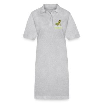 Lizards Lizard - Stanley/Stella PAIGER Organic Women’s Polo Dress - heather grey - Front