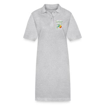 Toutes les blessures ne sont pas visibles – santé mentale - Robe polo bio PAIGER Stanley/Stella Femme - gris chiné - Devant