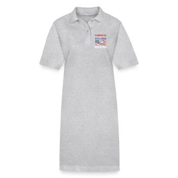 Road Trip USA Mit Hörbuch Lustiges Reise Motiv - Stanley/Stella Frauen Bio-Polokleid PAIGER - Grau meliert - Vorne