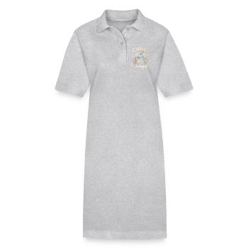 Le billard à 8 billes arrive - Robe polo bio PAIGER Stanley/Stella Femme - gris chiné - Devant
