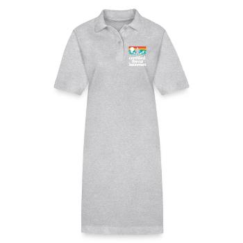 Bigfoot Sasquatch Yeti Cryptid Creatures Big Foot - Stanley/Stella PAIGER Organic Women’s Polo Dress - heather grey - Front