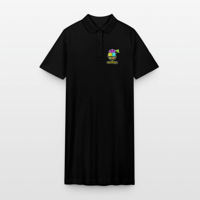 Bunter Eisbecher Eiscreme Eiskreme Eis Stanley/Stella PAIGER Organic Women’s Polo Dress