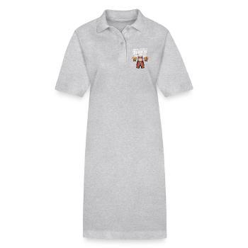 Prost mit Lederhosen – Bierfreude - Stanley/Stella Frauen Bio-Polokleid PAIGER - Grau meliert - Vorne